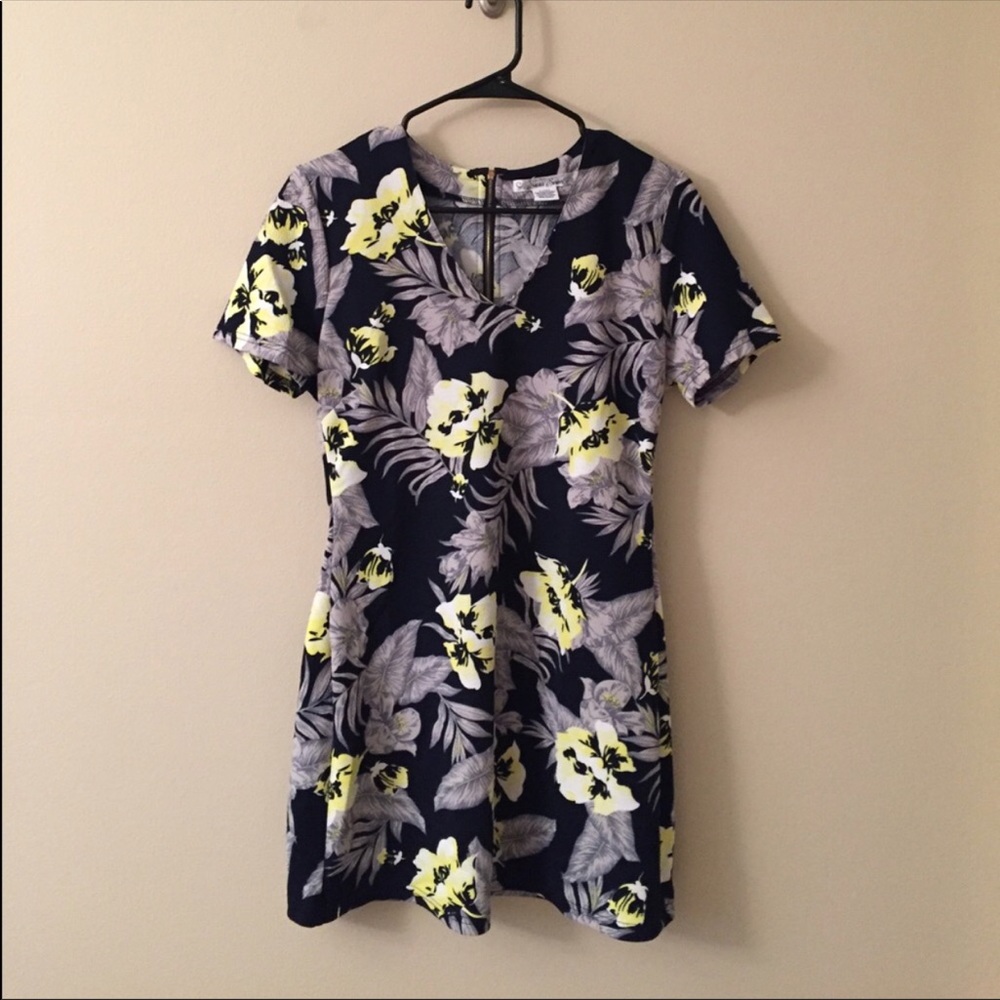 Tropical Floral Shift Dress